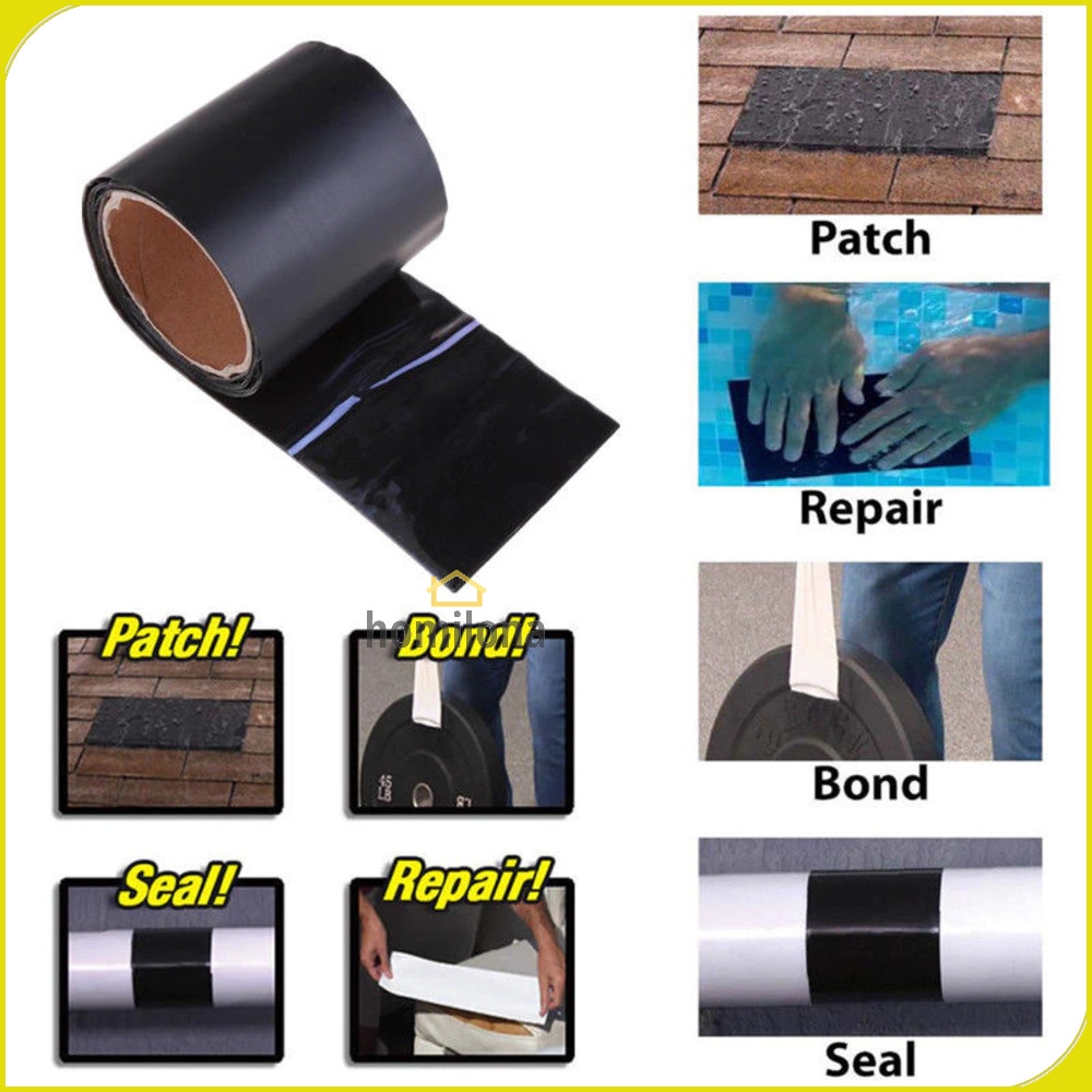 Lakban Anti Bocor Waterproof Super Strong Leak Stop Repair Tape 5x150cm Swift FL334 atau 10x152cm TaffPACK 51DB - Black