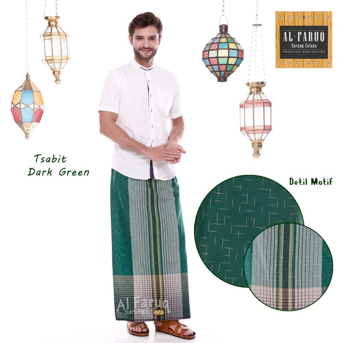 sarung-celana- sarung celana - celana sarung - sarung celana al faruq / tsabit green -celana-sarung