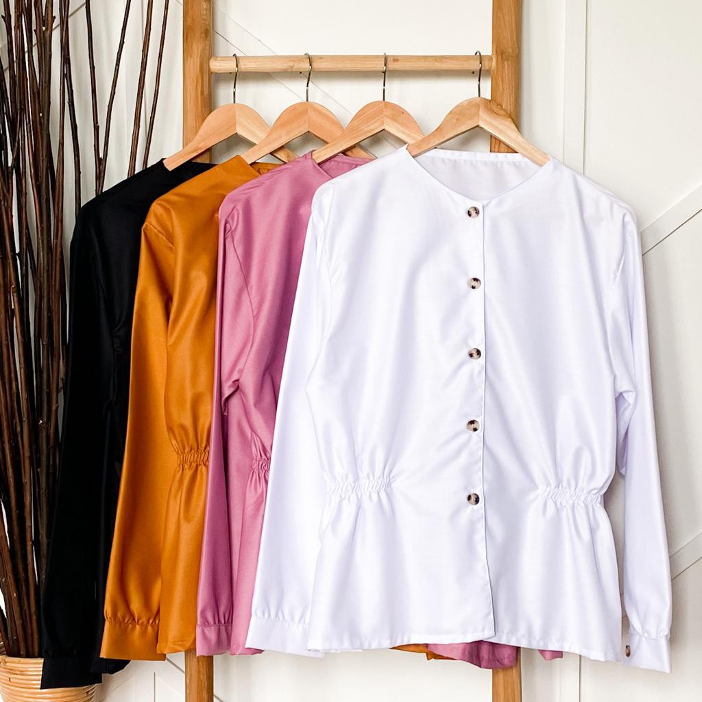 DISKON POKA TOP - blouse korea / korean style / daily blouse / blouse hits / grosir blouse
