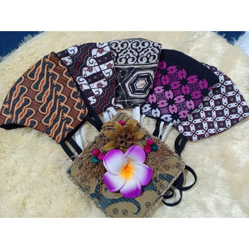 masker batik motif Nusantara 3ply bolbal