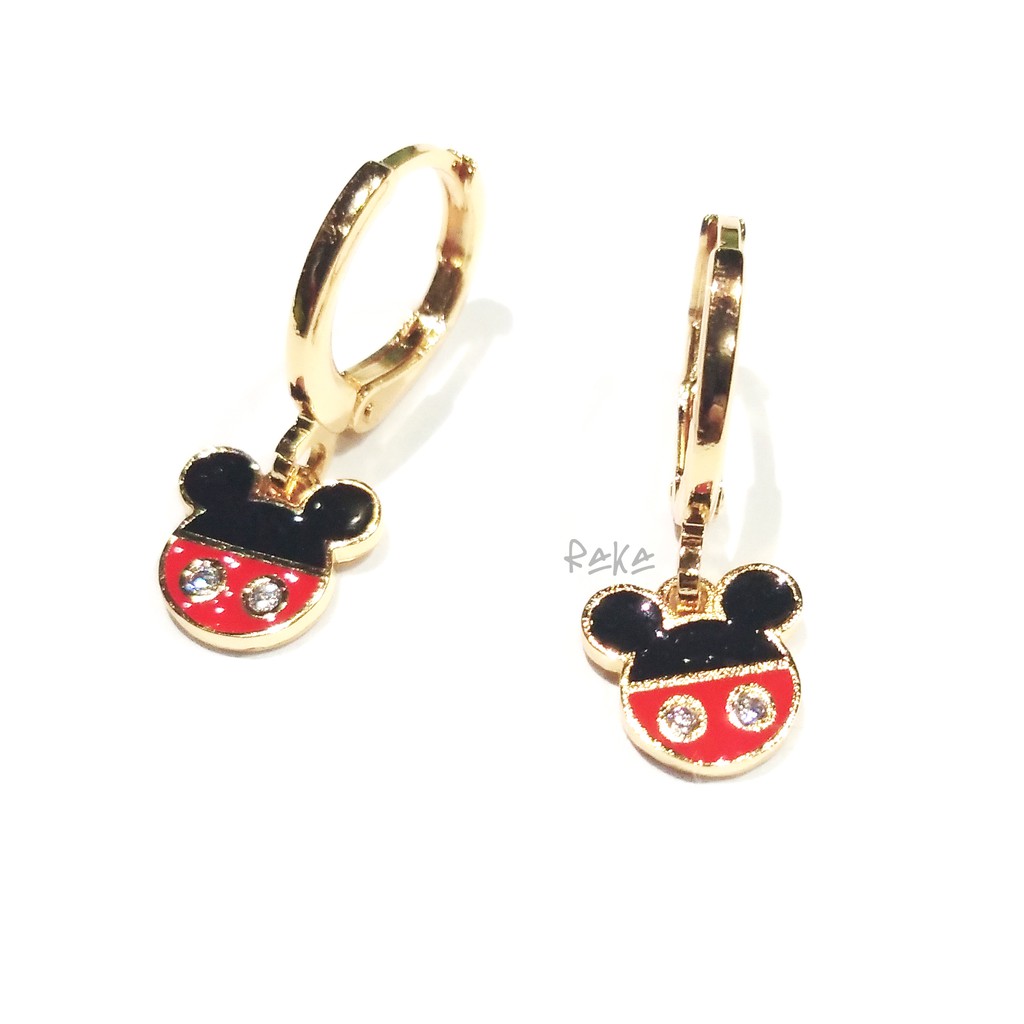 RAKA Acc - Earrings Anting Clip / Klip MICKEY MOUSE Simple Xuping Gold Perhiasan Aksesoris 081