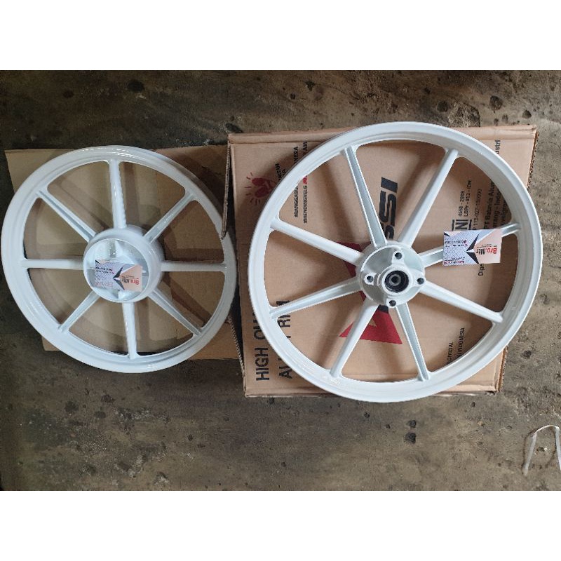 velg palang 8 putih / p8 putih mx / palang 8 jupiter z1 , fizr , supra x125 , supra fitnew , karisma