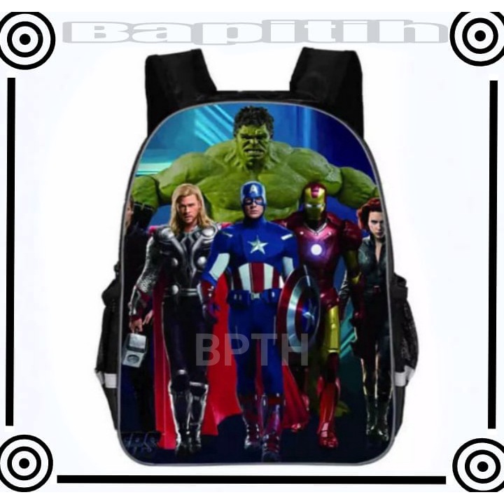 BPT TERMURAH Tas Ransel Anak Sekolah SD Laki Laki AVENGERS Ukuran Besar dan Luas IMPORT