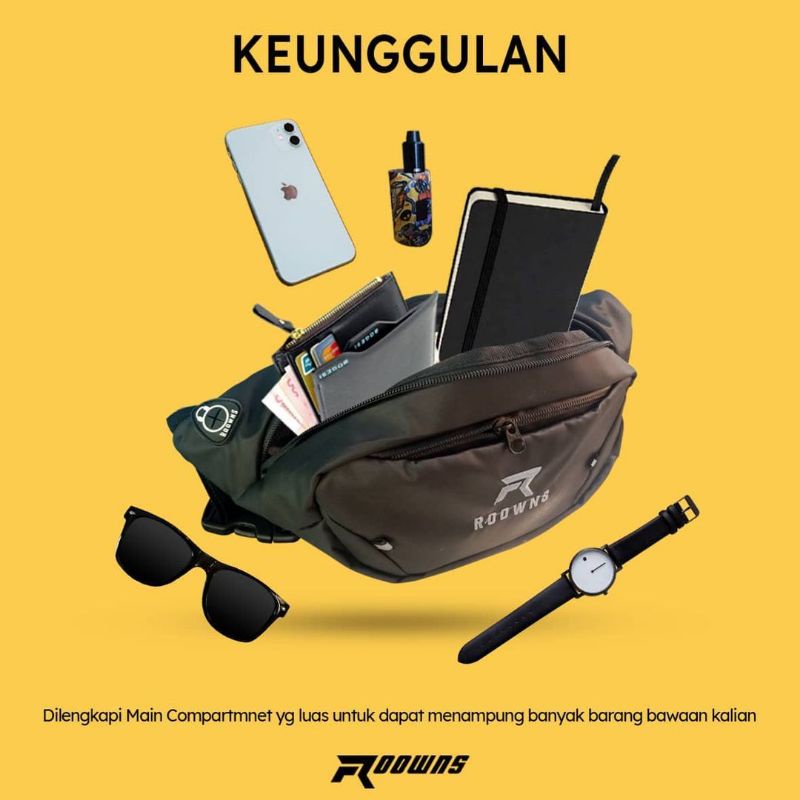 [Waistbag] TAS SELEMPANG PRIA serbaguna multifungsi &quot;Full waterproof&quot; series 295 &quot;edisi Promo Special&quot;