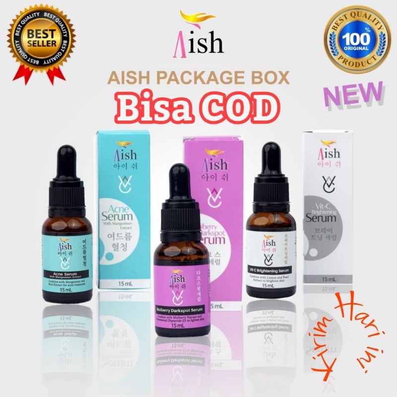 AISH SERUM KOREA BRIGHTENING /DARKSPOT/ACNE PENCERAH DAN PENGHILANG JERAWAT ANTI FLEK HITAM BPOM ORI