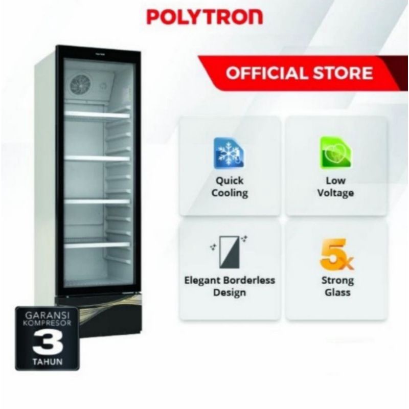 SHOWCASE POLYTRON SCN 237L 4 RAK PENDINGIN MINUMAN POLYTRON