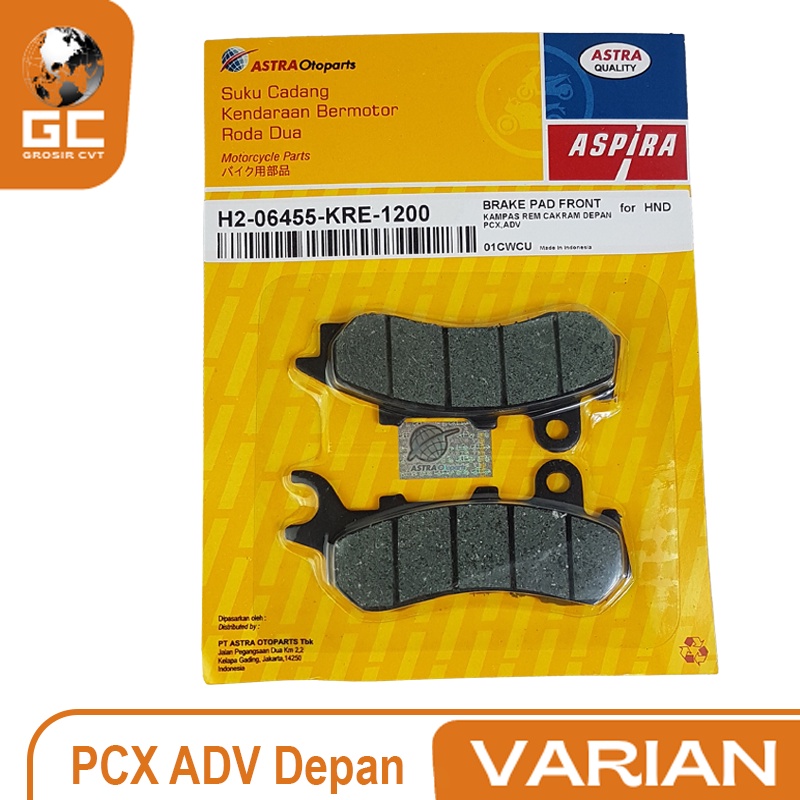 Aspira Kampas Rem Discpad Depan Honda PCX ADV 150 155 160 H2-06455-KRE-1200