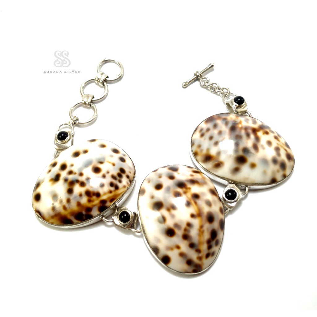 Gelang Perak Kombinasi Kerang Laut Silver 925 Bali