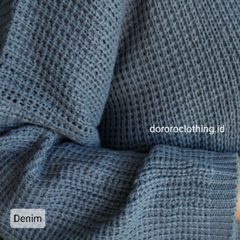 KARDIGAN RAJUT OVERSIZE JUMBO / RAJUT WANITA / KARDIGAN RAJUT WANITA TEBAL KUALITAS SUPER PREMIUM-Denim