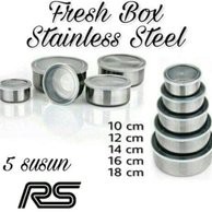 BISA COD [GRATIS BUBBLE] RANTANG STAINLESS STEEL ISI 5 MURAH MERIAH GOOD QUALITY / FRESH BOX