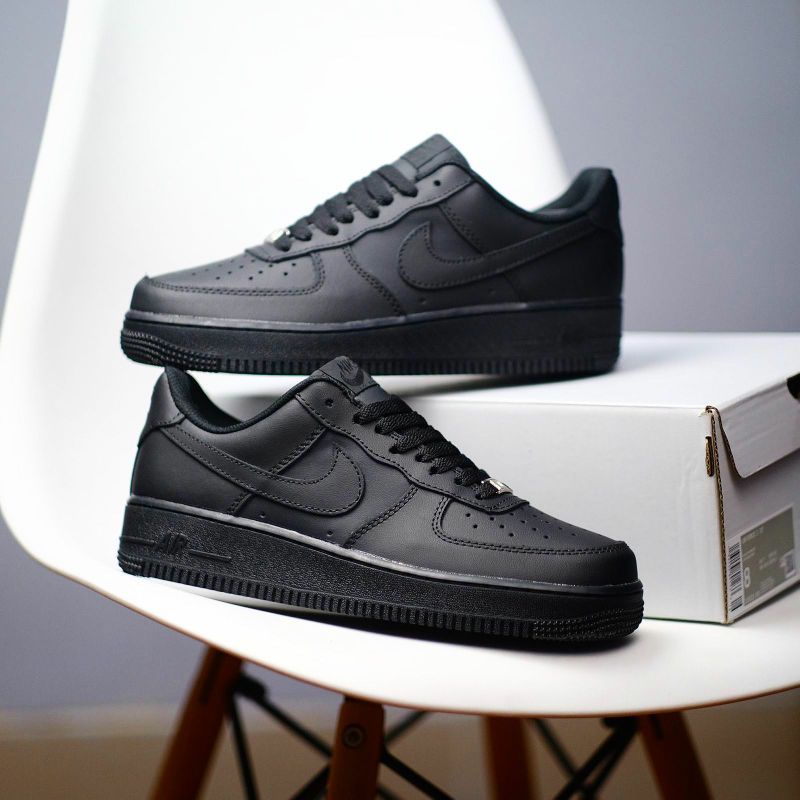 sepatu nike air force 1 07 full black original