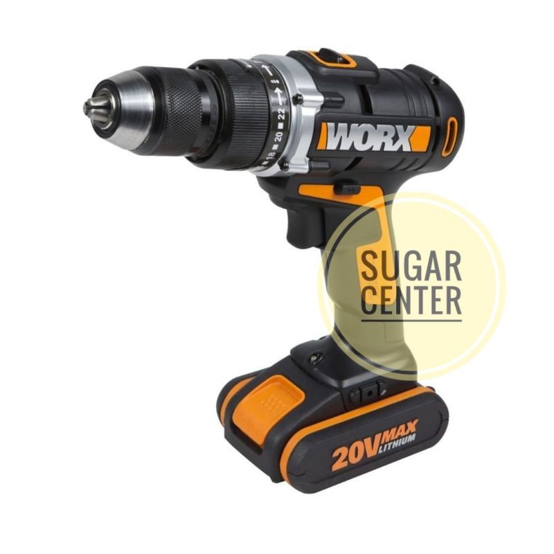 Worx Bor Listrik Nirkabel 13mm 20 Volt/Alat Bor Rechargeable/Alat Bor Portabel