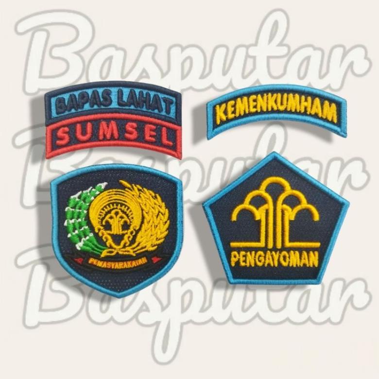 Bordir Pdh Lapas ( Timbul / Biasa ) Polsuspas Pemasyarakatan Pengayoman Kemenkumham Bet Emblem Pacth
