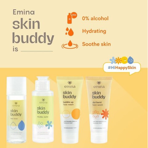 ★ BB ★ Emina Skin Buddy SERIES | Face Wash / Scrub 60ml Dot Burst / Double Bubble