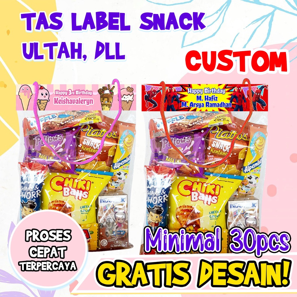 

Label Pastik Snack Ultah Custom