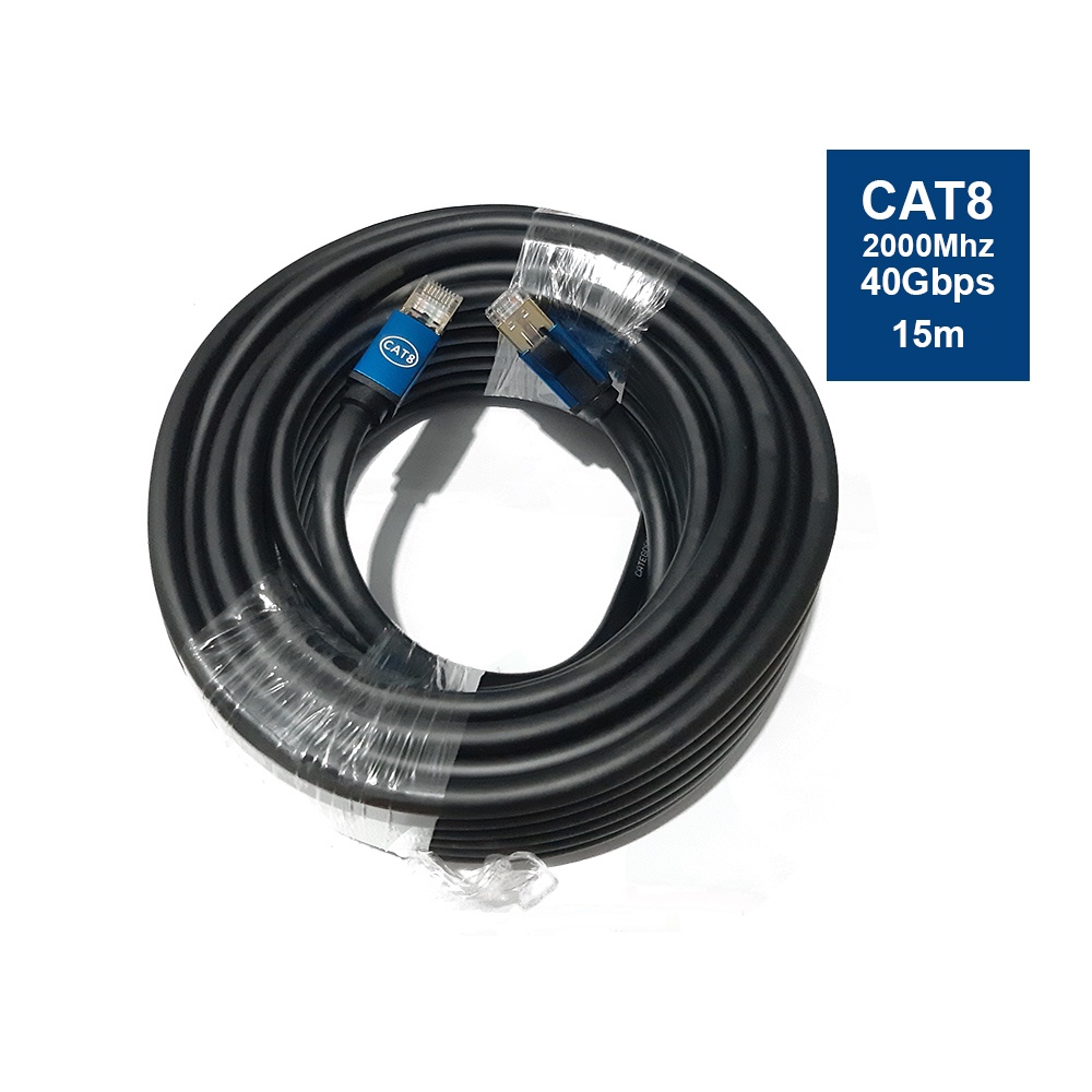 Kabel LAN Cat8 Round Patch Cord Ethernet UTP Cable 15 Meter