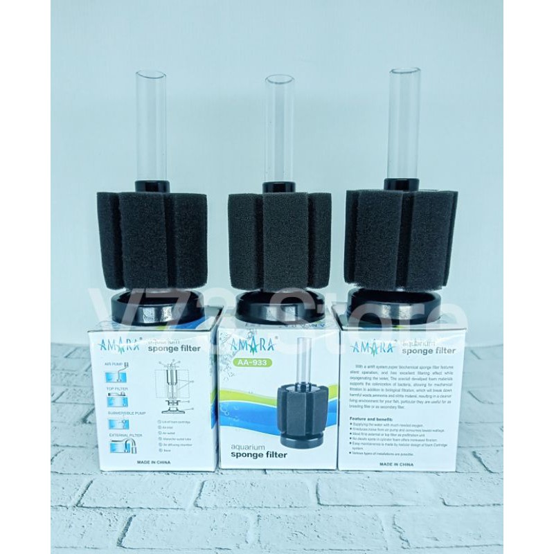 AMARA AA 933 AQUARIUM SPONGE FILTER / BIO SPONGE FILTER  / BIOFOAM AMARA