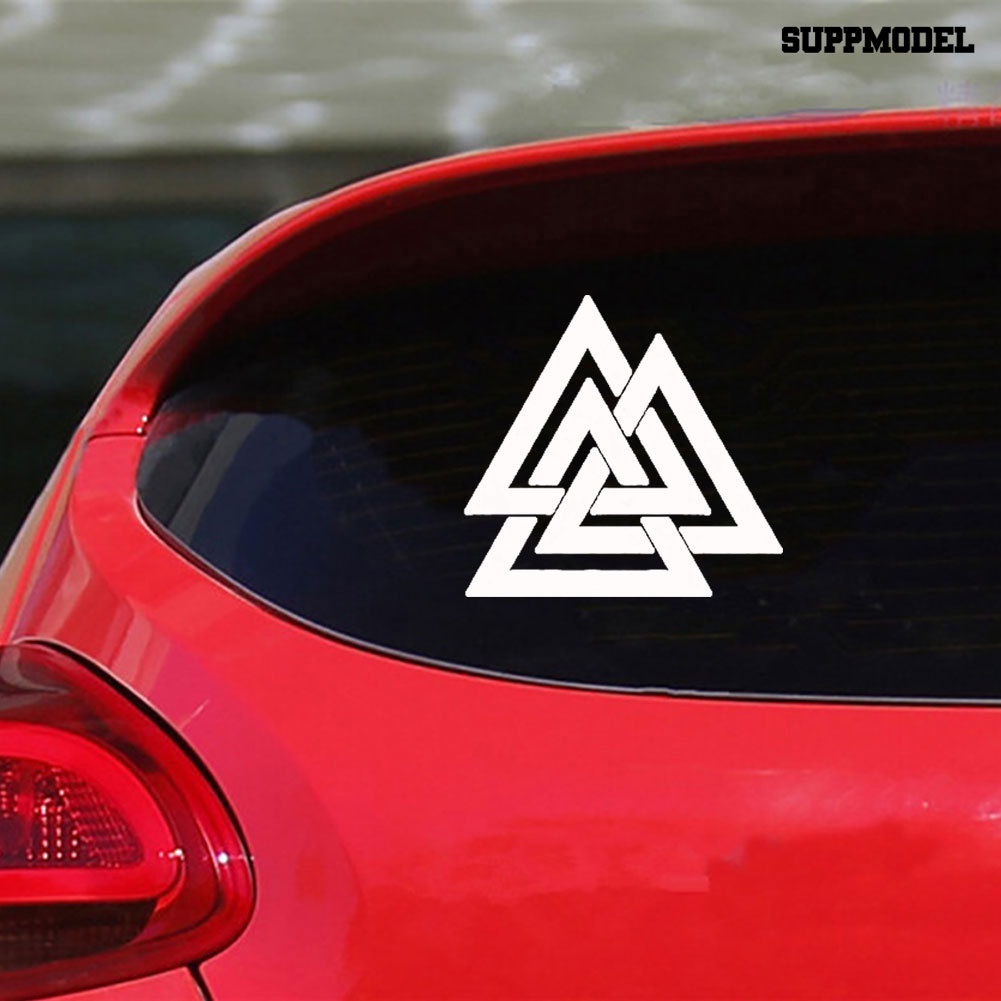 Stiker Reflektif Simbol Valknut Odin Vikings Untuk Mobil