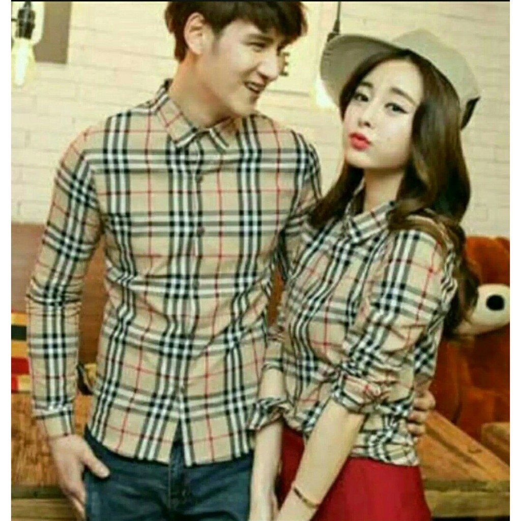 KEMEJA COUPLE / BAJU PASANGAN BLUEBERRY