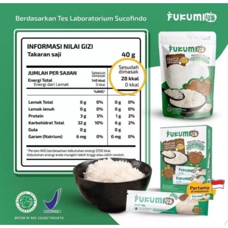 

Fukumi beras Porangper box isi 7 sachet 40gr