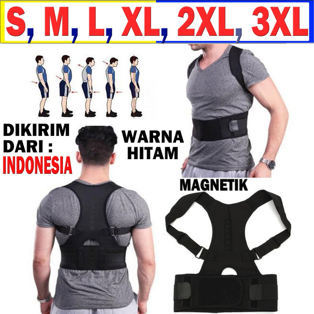 EVENCIO - penyangga punggung magnetik posture corrector brace shoulder corrector theraphy back suppo