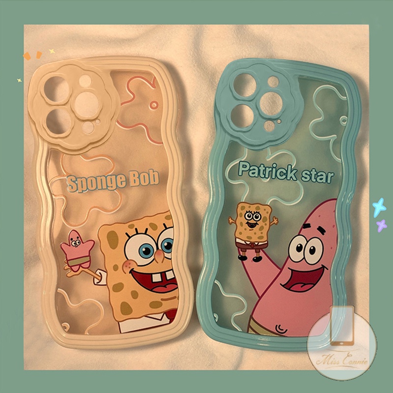 Soft Case Motif Kartun SpongeBob Patrick Star Untuk iPhone 11 13 12 Pro MAX 6 6s 7 8 Plus XR X XS MAX SE 2020