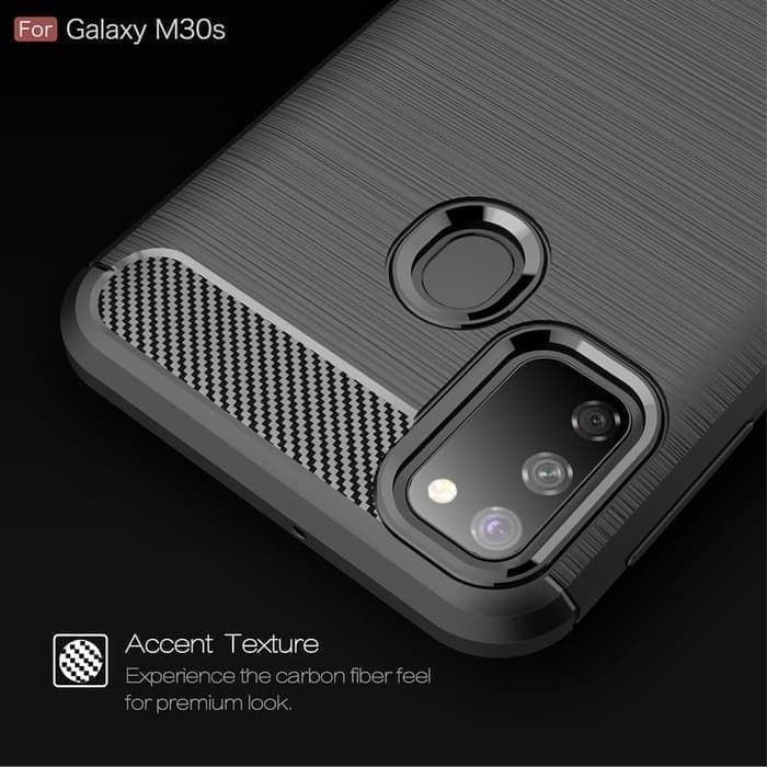 CASE SLIM FIT CARBON IPAKY SAMSUNG GALAXY M30S SAMSUNG GALAXY M21 SOFTCASE - FA