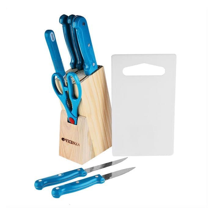 Pisau Dapur Vicenza - Pisau Dapur Set Lengkap - Biru