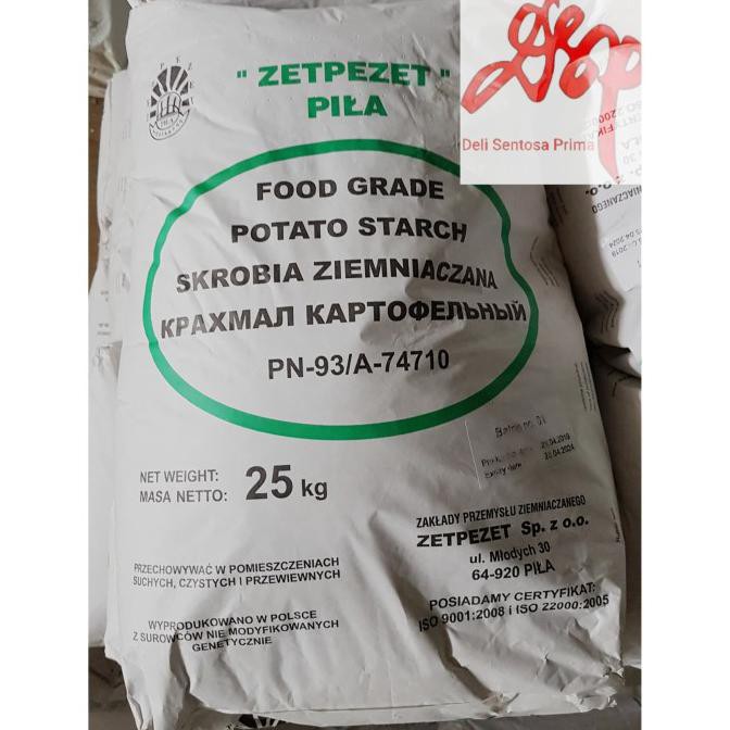 

Big Sale Potato Starch / Tepung Kentang ZETPEZET Polandia Food Grade 500 Gram Cuci Gudang Awal Tahun