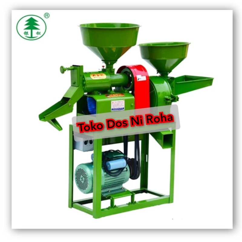 Mesin Giling padi Yasuka 2IN1 Komplit Penggerak Dinamo  2HP Rpm-2800 1-Phase Free Ongkir Jawa