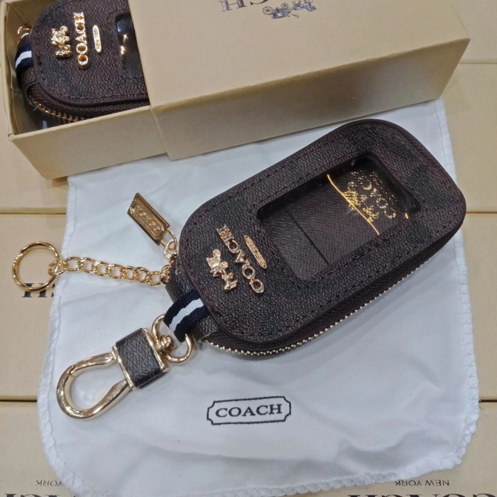 Coklat Import - Gantungan Kunci Stnk Mobil Dan Motor Coach Tranparan Cokelat Import