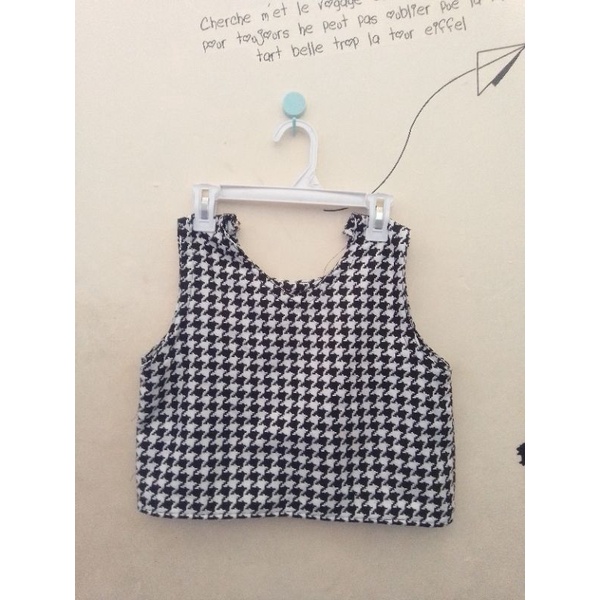 Rompi Houndstooth/Hounsdtooth Vest/Rompi Korea/Rompi Crop Top/Rompi Halal (Free Gift)