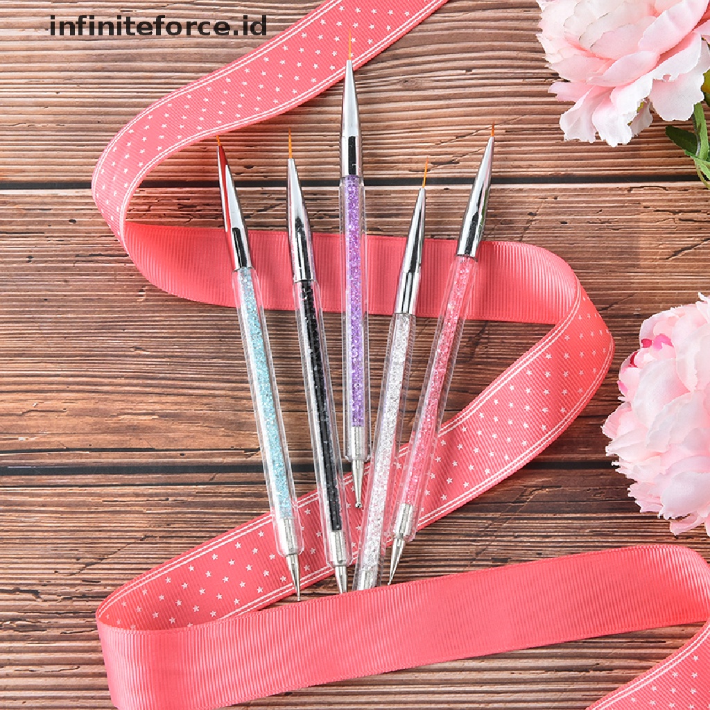 (infiniteforce.id) Brush pen 2 in 1 Alat Bantu Pasang Berlian Imitasi / Manik-Manik / Permata Untuk nail art