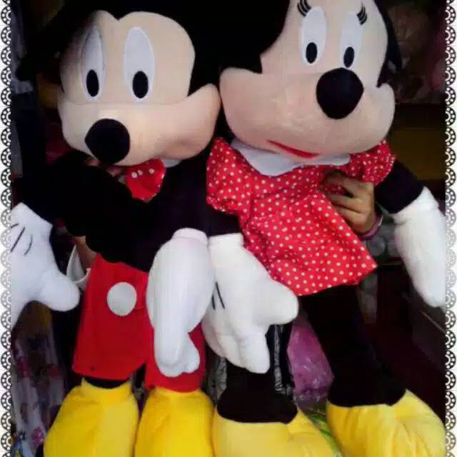 Boneka sepasang micky &amp; minnie jumbo.