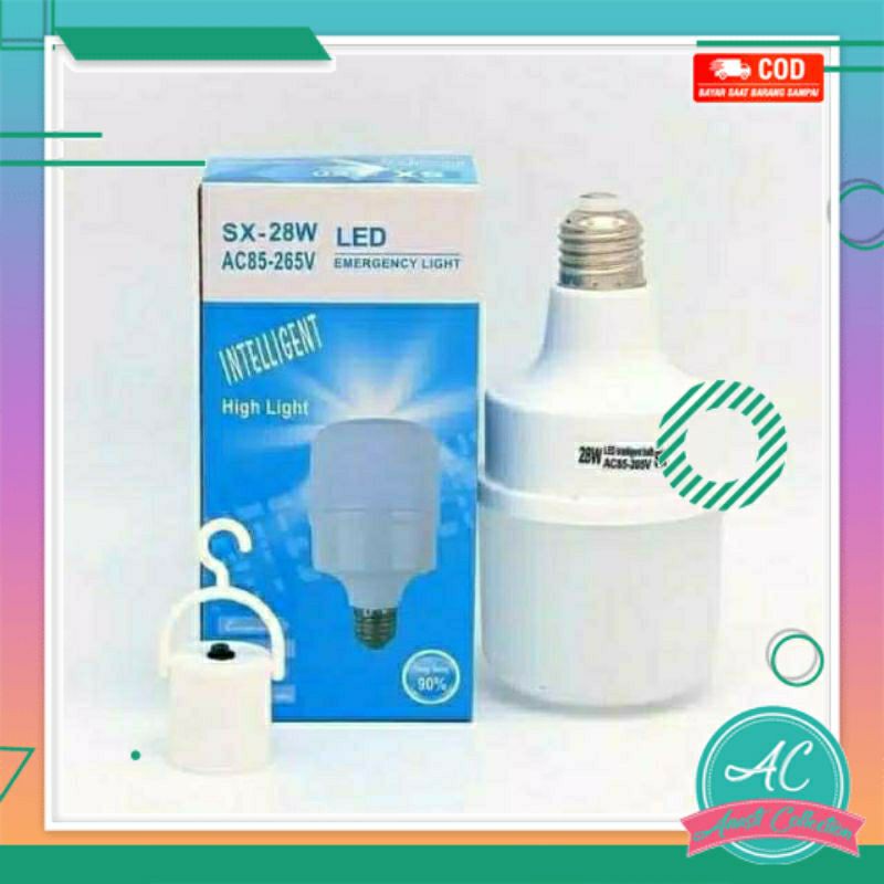 Lampu LED emergency darurat 28 watt sentuh gantung tetap nyala walau mati lampu SX super terang hemat energi