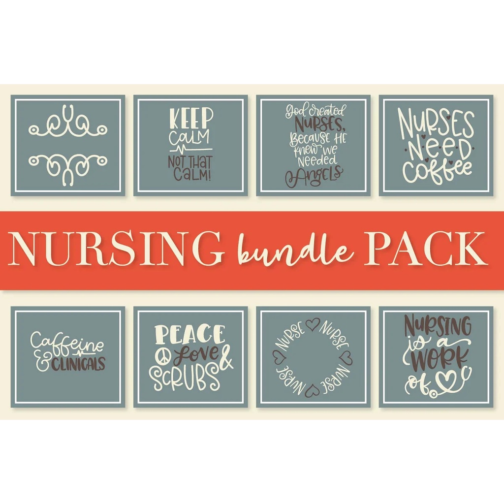 Nurse Bundle Hand Lettered Designs