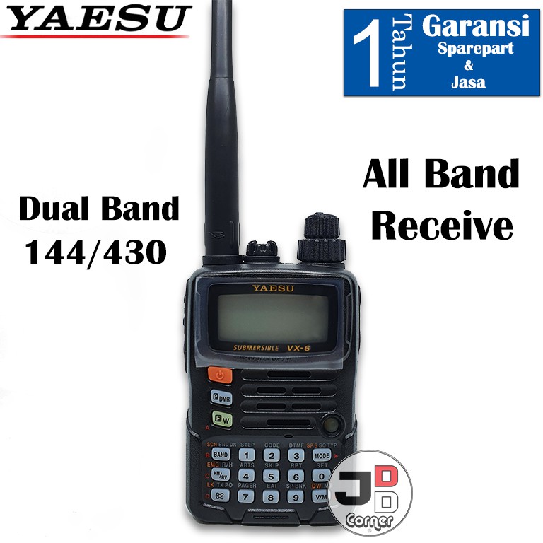 HT Yaesu VX-6R Dual Band ORIGINAL Baru Garansi 1 Tahun Radio VX6R VX6 VX 6R HF VHF UHF