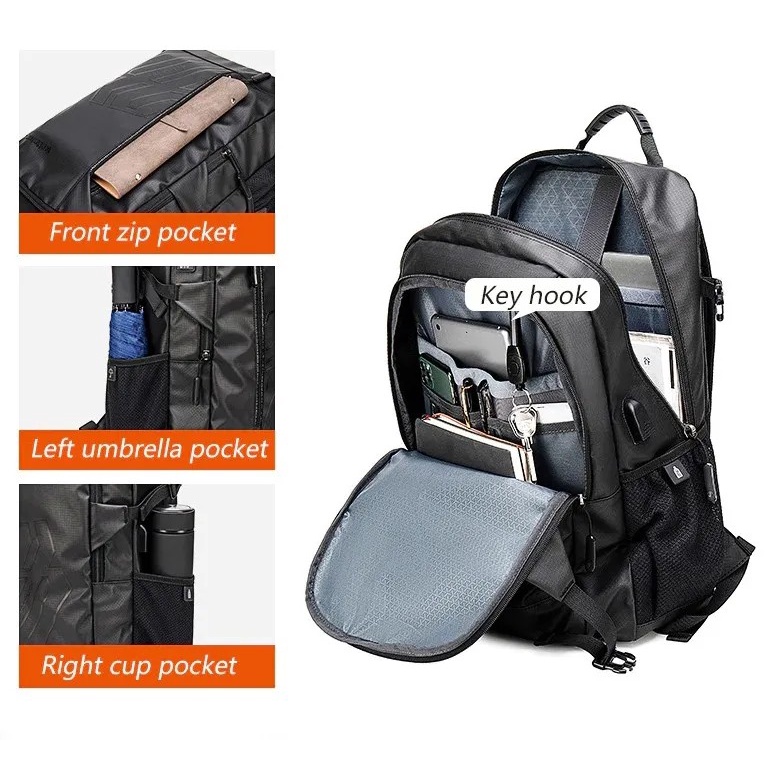 B00387 Tas Arctic Hunter Cowok Ransel Laptop 15.6 Sporty Olah Raga USB