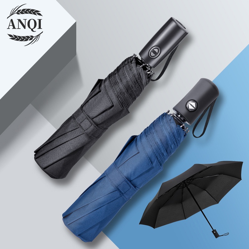 ANQI 1888 Payung Lipat Dengan Tombol Otomatis High Quality Portabel Simple Elegan TUTUP LIPAT TIGA ANTI UV VS-106