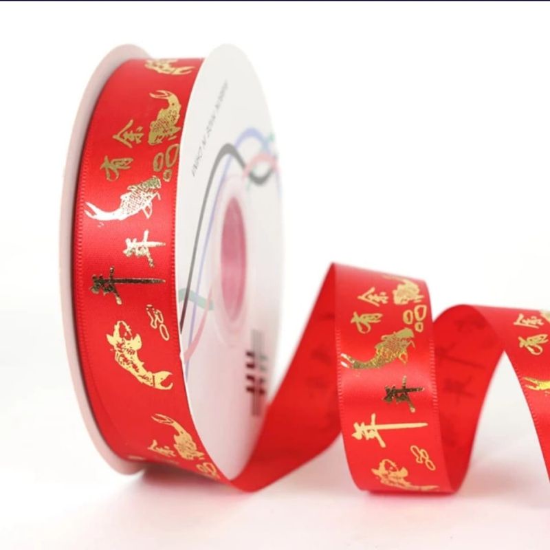 PITA IMLEX CHINESE NEW YEAR BAHAN SATIN LEBAR 2,5CM HARGA PER ROLL ISI 45 METER