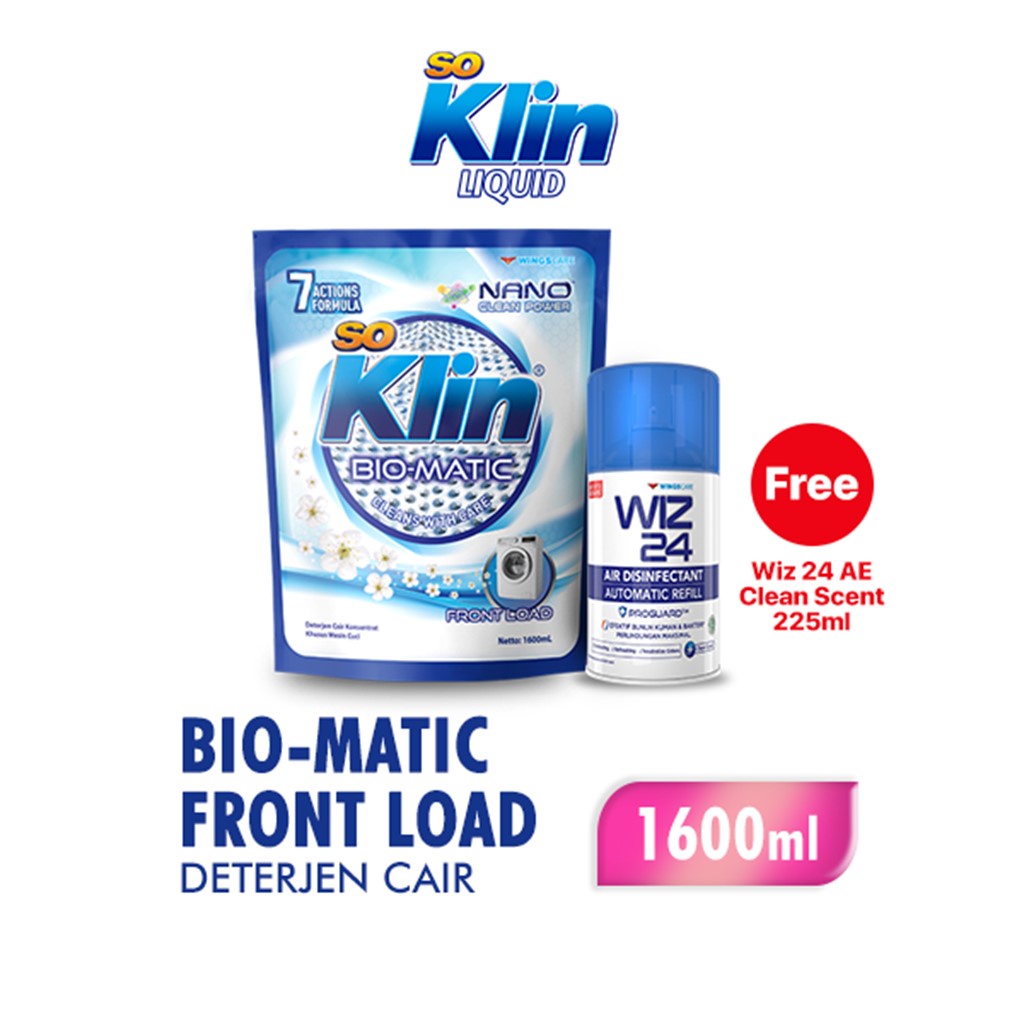 Promo Harga So Klin Biomatic Liquid Detergent Front Load 1600 ml - Shopee
