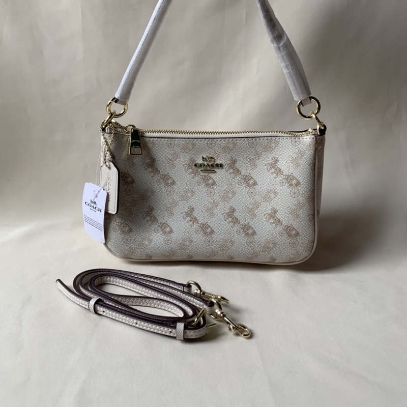 Coach Top Handle Pouch In Horse &amp; Carriage Print (F36674)