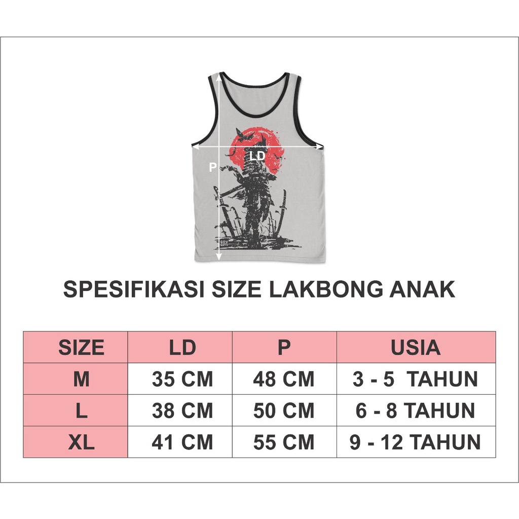 Kaos Lekbong Kutung Anak Tanktop Anak Laki Laki Distro Goverti