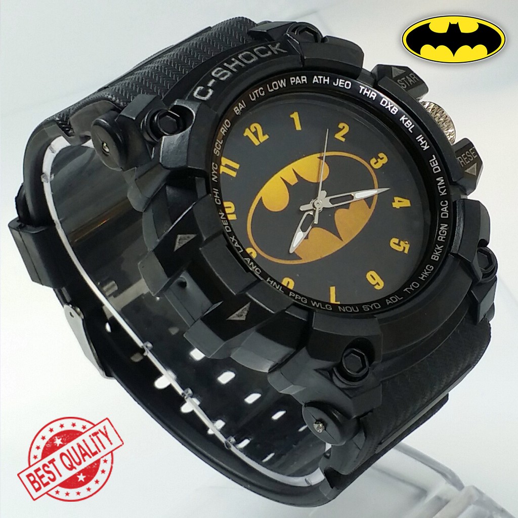 (BEST QUALITY) JAM BATMAN OUTDOOR FULL BLACK