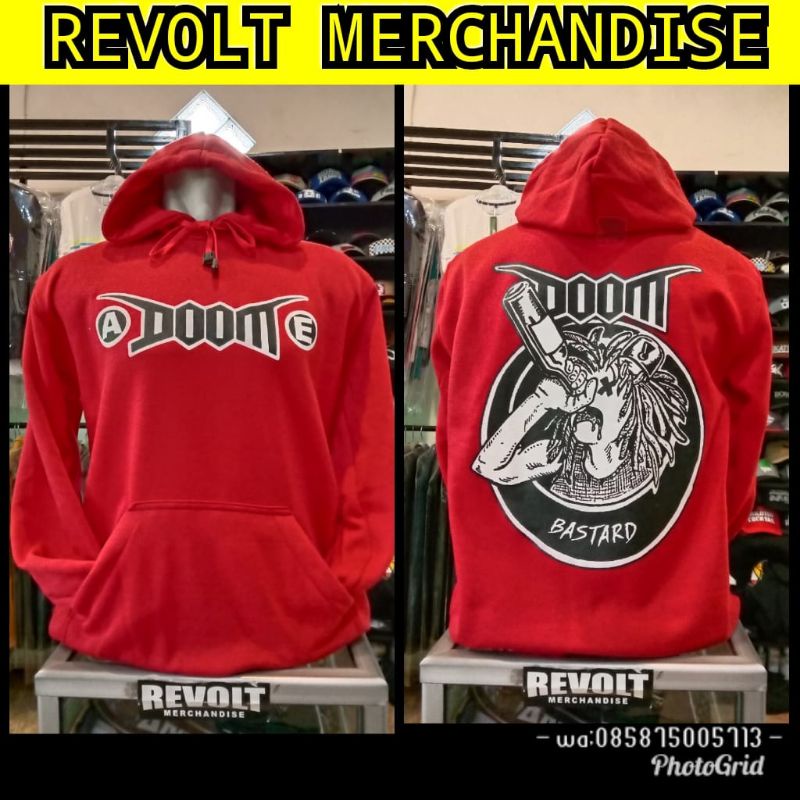 hoodie band doom, hoodie band luar, hoodie band punk