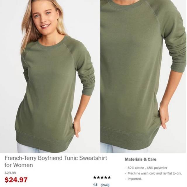 boyfriend tunic sweatshirt