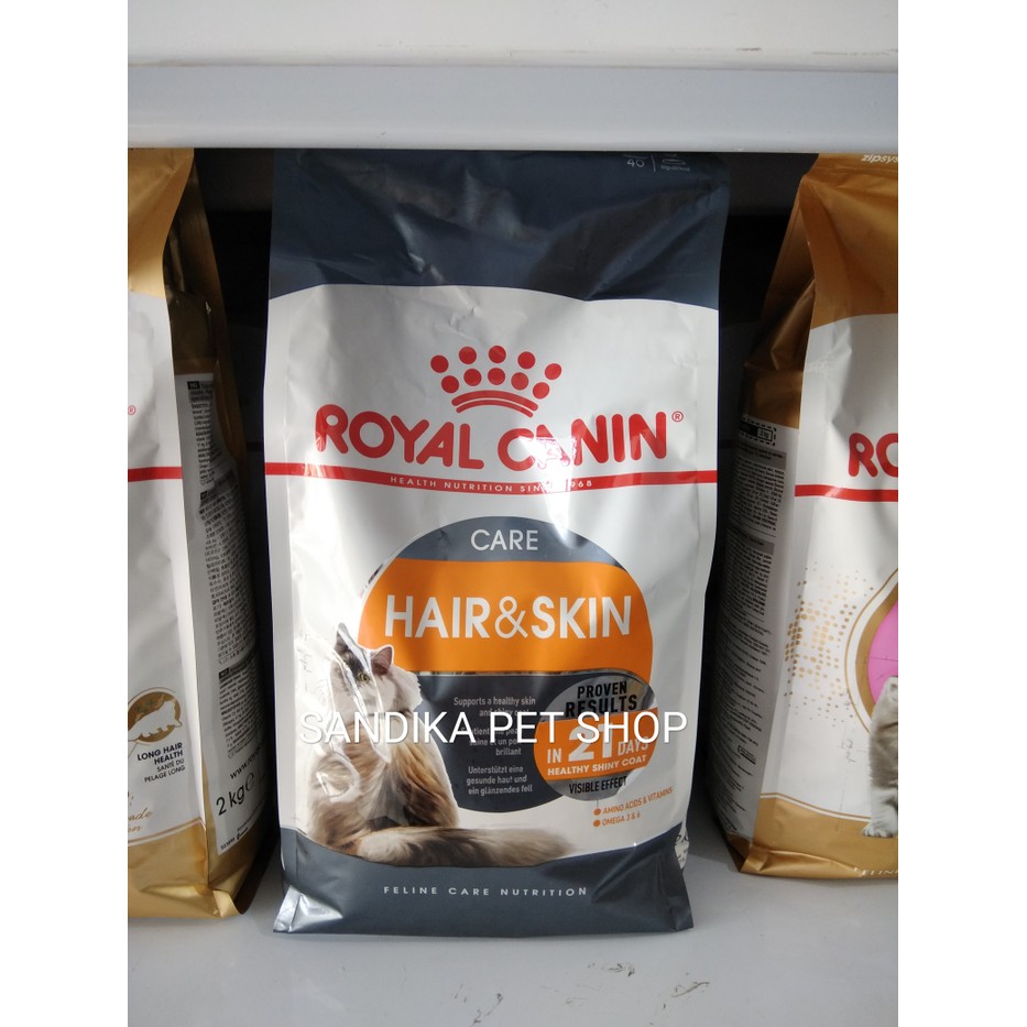 Makanan Kucing ROYAL CANIN HAIR AND SKIN 2 KG | Shopee ...