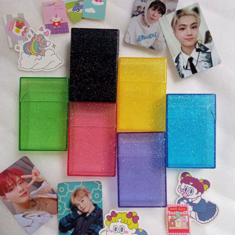Photocard Case glitter polcos polaroid multicase READY STOCK (case acrylic pc kpop, stiker, dll) pho