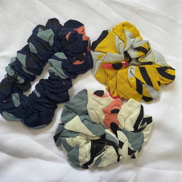 scrunchies motif scruncies kunciran cantik kunciran perempuan kunciran rambut