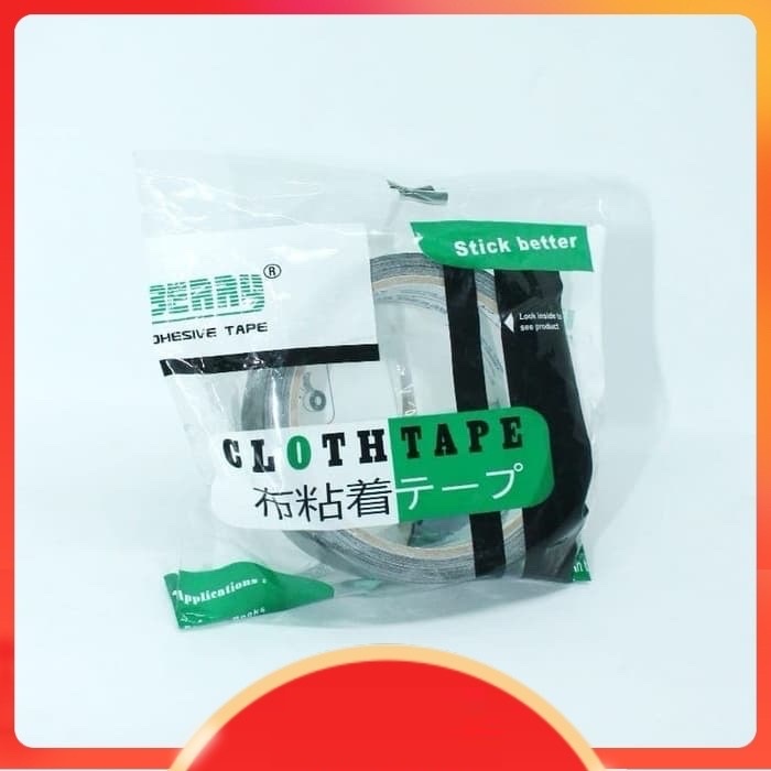 

Lakban Kain Cloth Tape Berry 34 MM x 10 Yard Warna Hitam